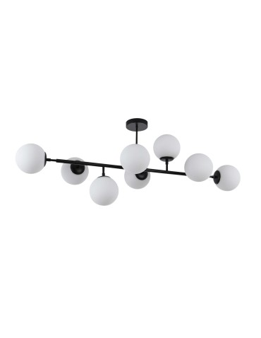 Light Prestige Dorado 8 lampa wisząca czarna LP-002/8P BK 8xE14 czarny/biały
