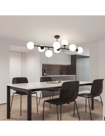 Light Prestige Dorado 8 lampa wisząca czarna LP-002/8P BK 8xE14 czarny/biały - product 2