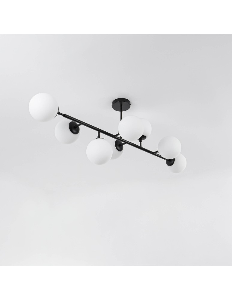 Light Prestige Dorado 8 lampa wisząca czarna LP-002/8P BK 8xE14 czarny/biały