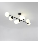 Lampy wiszące kule - Light Prestige Dorado 8 lampa wisząca czarna LP-002/8P BK 8xE14 czarny/biały - product 4