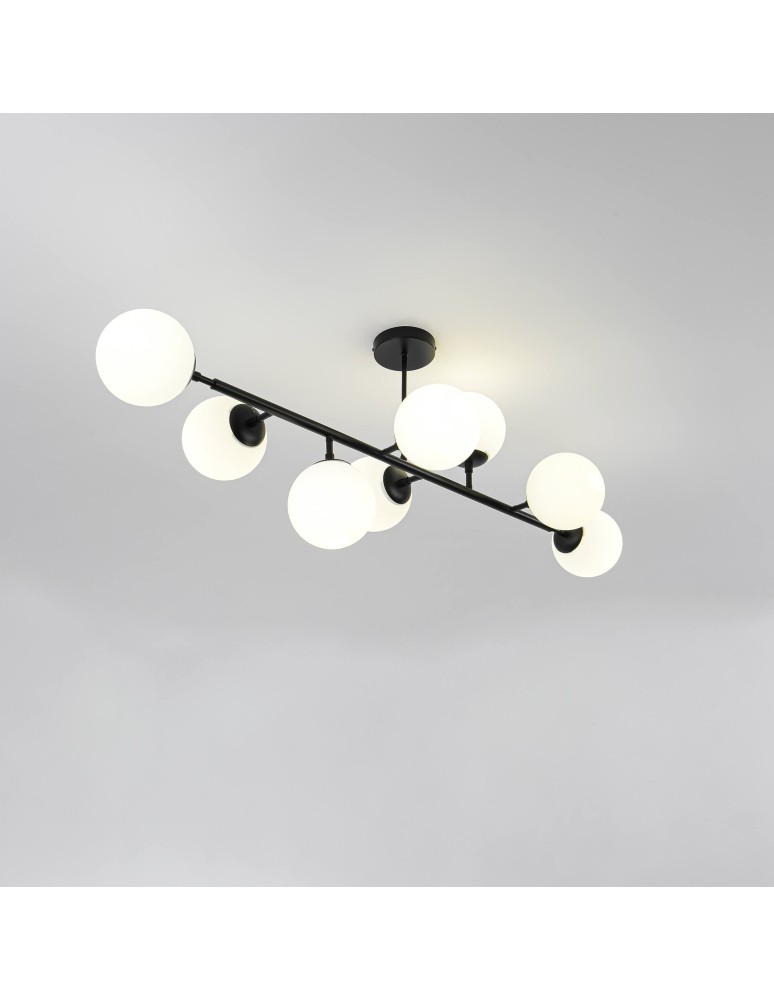 Light Prestige Dorado 8 lampa wisząca czarna LP-002/8P BK 8xE14 czarny/biały
