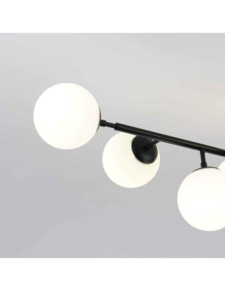 Light Prestige Dorado 8 lampa wisząca czarna LP-002/8P BK 8xE14 czarny/biały