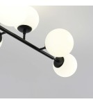 Lampy wiszące kule - Light Prestige Dorado 8 lampa wisząca czarna LP-002/8P BK 8xE14 czarny/biały - product 7