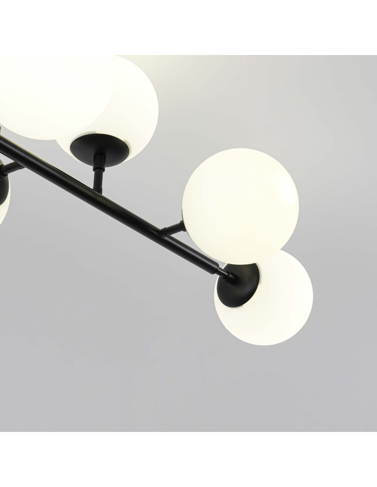 Light Prestige Dorado 8 lampa wisząca czarna LP-002/8P BK 8xE14 czarny/biały