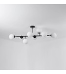 Lampy wiszące kule - Light Prestige Dorado 8 lampa wisząca czarna LP-002/8P BK 8xE14 czarny/biały - product 8