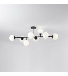 Lampy wiszące kule - Light Prestige Dorado 8 lampa wisząca czarna LP-002/8P BK 8xE14 czarny/biały - product 9