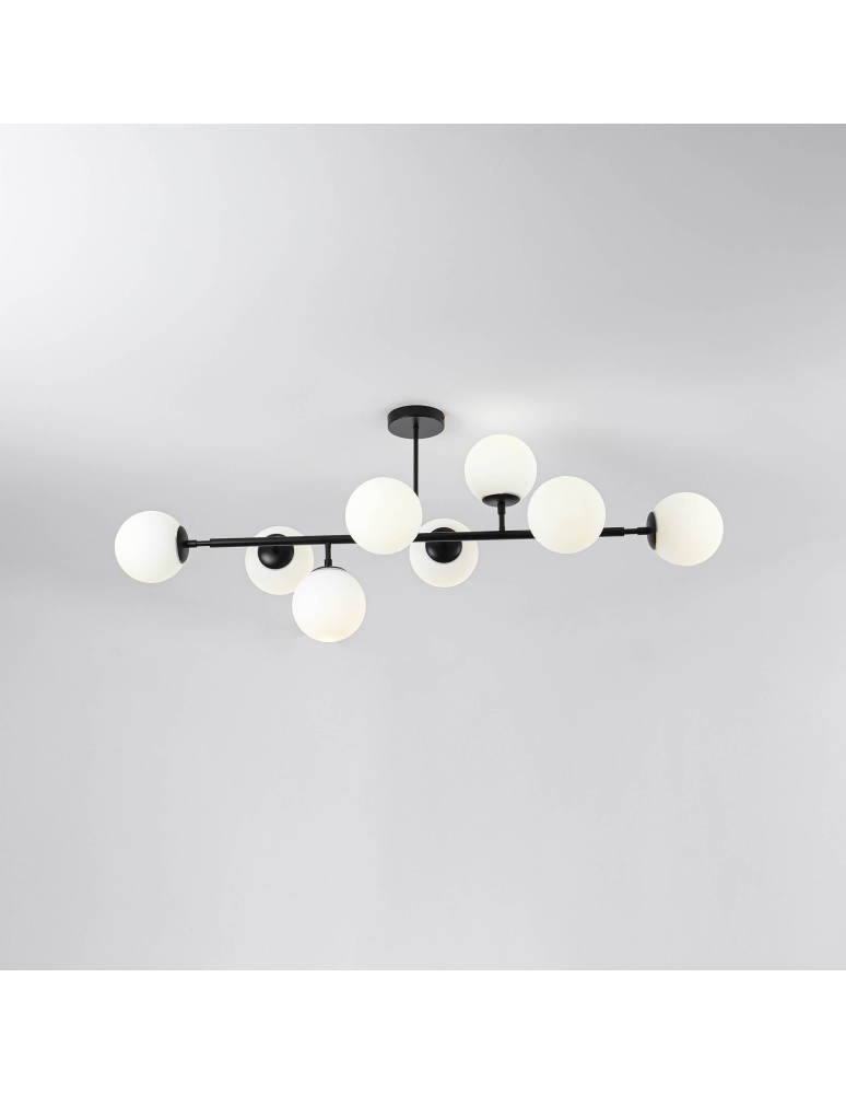 Light Prestige Dorado 8 lampa wisząca czarna LP-002/8P BK 8xE14 czarny/biały