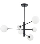 Lampy wiszące kule - Light Prestige Dorado 6 lampa wisząca czarna LP-002/6P BK 6xG9 czarny / biały - product 1