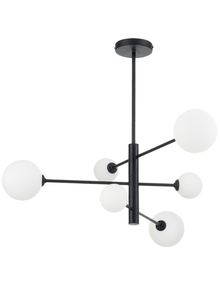 Light Prestige Dorado 6 lampa wisząca czarna LP-002/6P BK 6xG9 czarny / biały