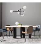 Lampy wiszące kule - Light Prestige Dorado 6 lampa wisząca czarna LP-002/6P BK 6xG9 czarny / biały - product 2