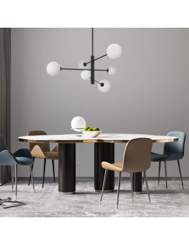 Light Prestige Dorado 6 lampa wisząca czarna LP-002/6P BK 6xG9 czarny / biały - produkt 2