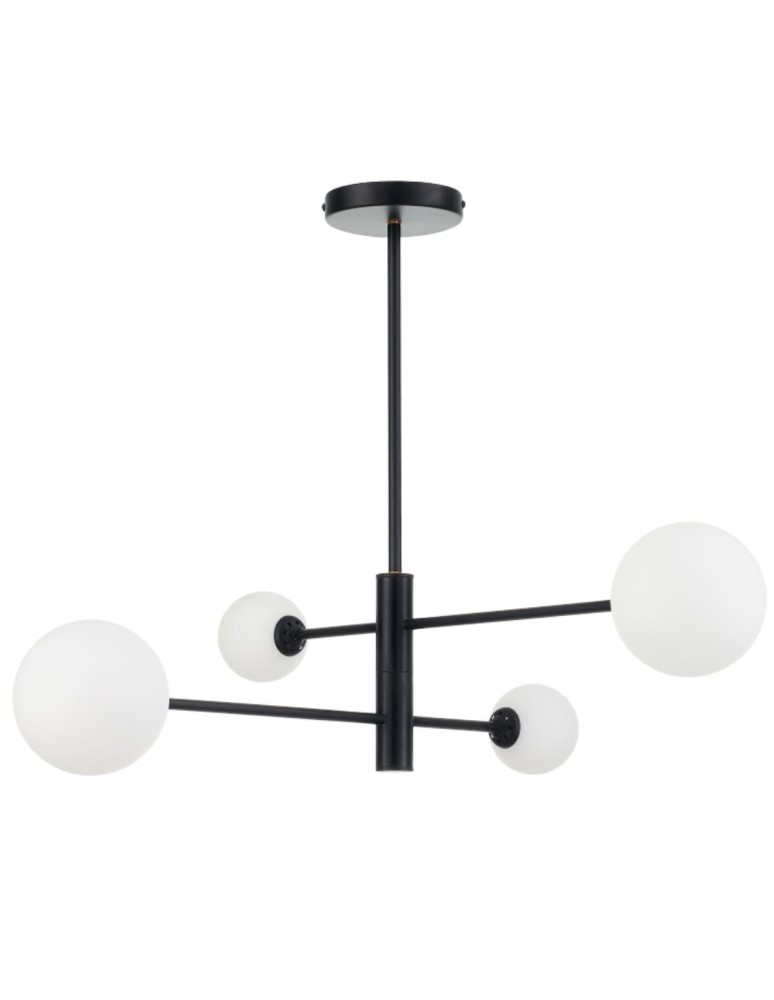 Light Prestige Dorado 4 lampa wisząca czarna LP-002/4P BK 4xG9 czarny / biały Light Prestige Dorado 4 lampa wisząca czarna LP-002/4P BK 4xG9 czarny / biały