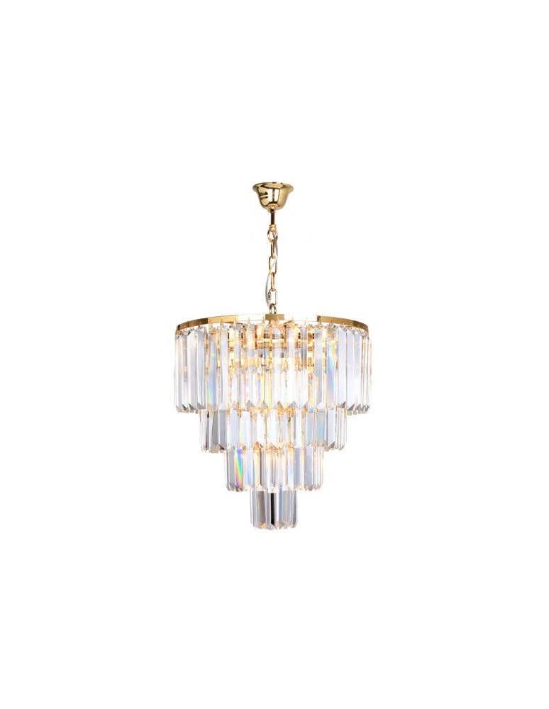 Żyrandole glamour - Zuma Line AMEDEO 5xE14 Złota 17106/4+1-GLD Wisząca - produkt kolory-swiatla.pl 1