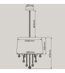 Lampy wiszące glamour - Light Prestige Lampa wisząca Mona 3xE14 srebrna LP-5005/3P srebrna - product 3