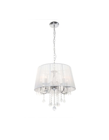Light Prestige Lampa wisząca Mona 5xE14 srebrna LP-5005/5P srebrna