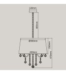 Lampy wiszące glamour - Light Prestige Lampa wisząca Mona 5xE14 srebrna LP-5005/5P srebrna - product 3