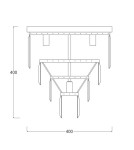 Lampy sufitowe z kryształami - Zuma Line AMEDEO 5xE14 Złota FC17106/4+1-GLD Sufitowa - product 2