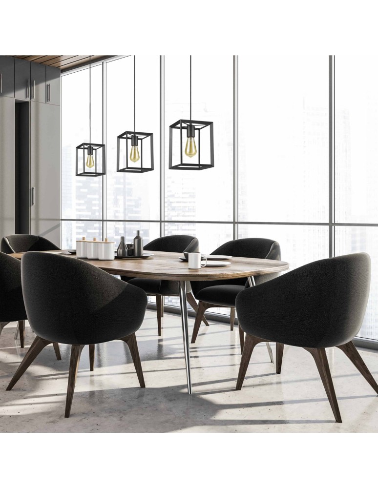 Lampy wiszące - Light Prestige Napoli wisząca czarna E27 czarny LP-4146/1P-BL - product kolory-swiatla.pl 2