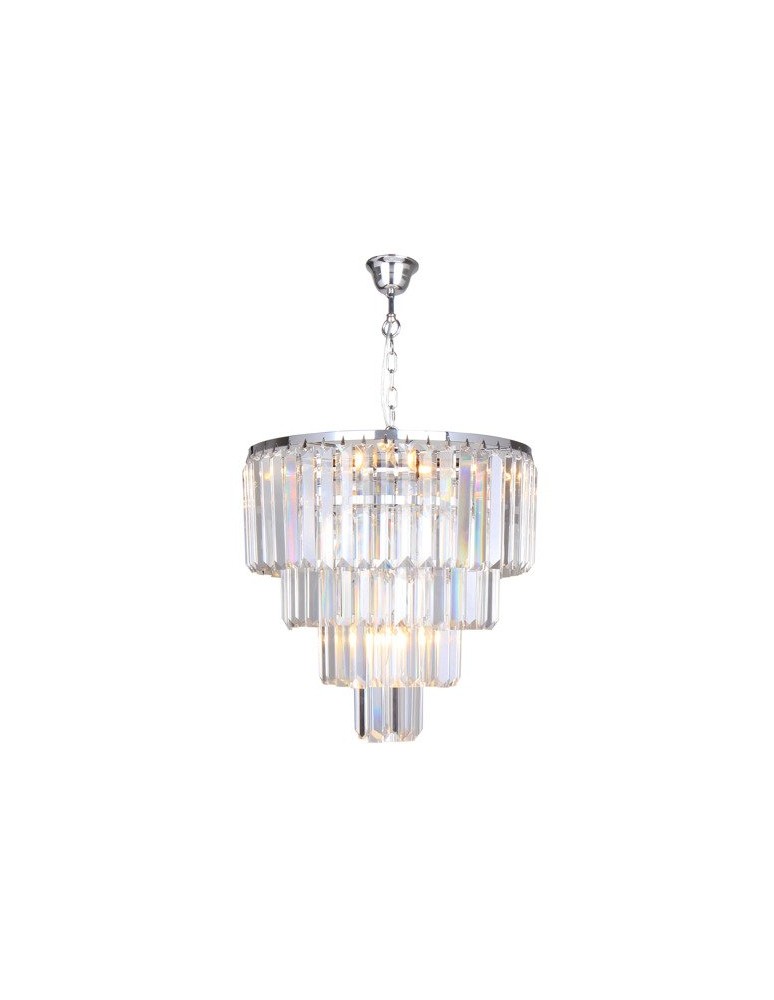 Żyrandole glamour - Zuma Line AMEDEO 5xE14 Chrom 17106/4+1-CHR Wisząca - produkt kolory-swiatla.pl 1