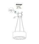 Light Prestige Malaga wisząca biała LED biały LP-622/1P WH Light Prestige Malaga wisząca biała LED biały LP-622/1P WH