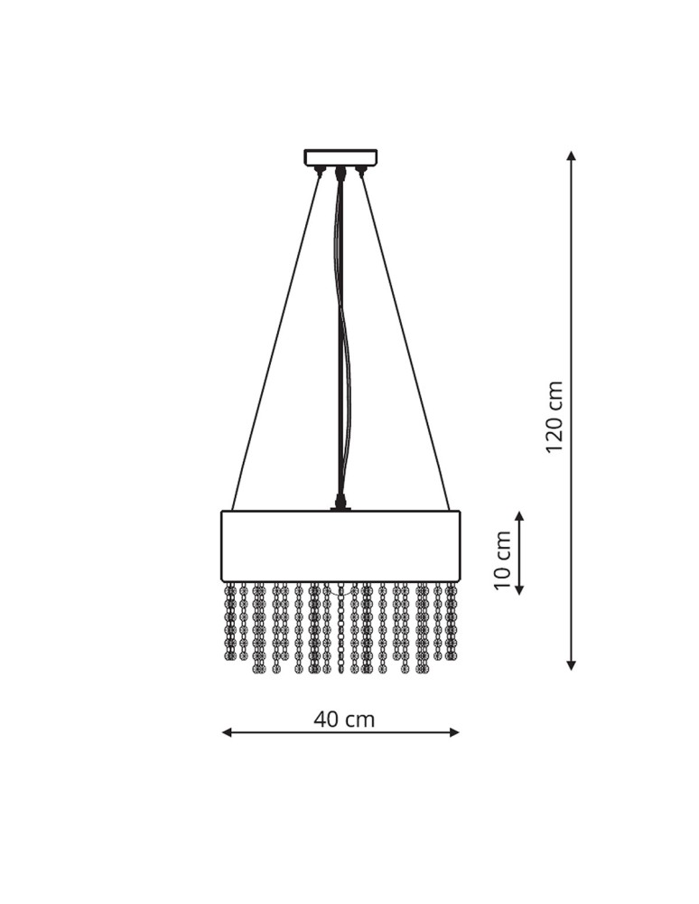 Lampy wiszące - Light Prestige Madryt wisząca czarna E27 czarny LP-81458/1P BK - product kolory-swiatla.pl 3