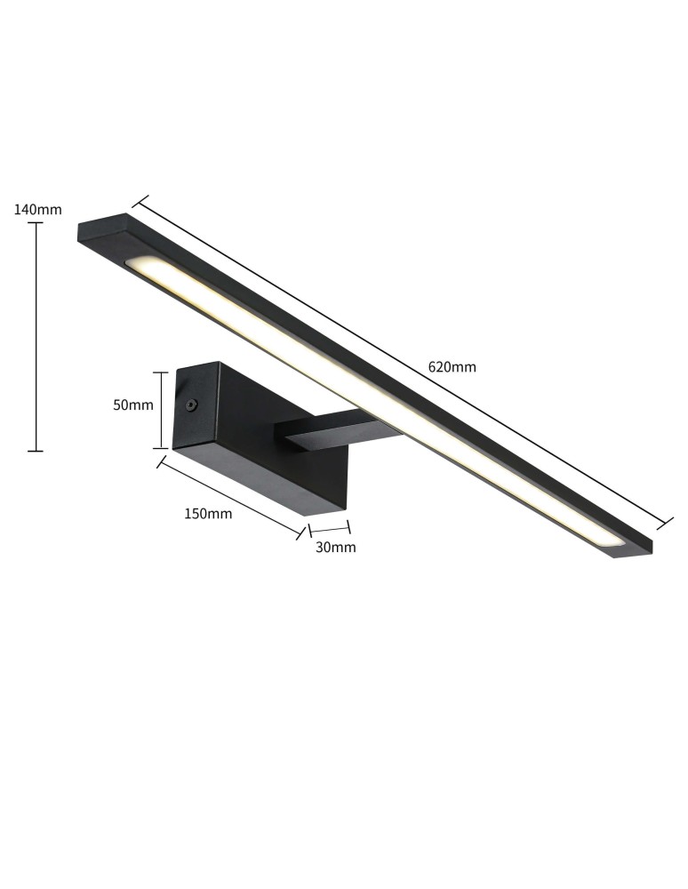 Light Prestige Kinkiet Isla duży 1xLED czarny IP44 GS-LWB-20W BK CCT Light Prestige Kinkiet Isla duży 1xLED czarny IP44 GS-LWB-20W BK CCT