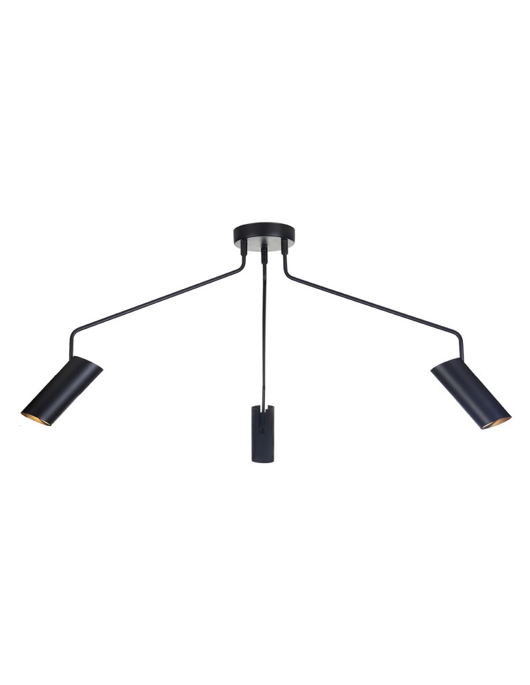 Light Prestige Futuro 3 wisząca czarna GU10 czarny LP-17001/3C BK