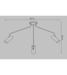 Lampy wiszące - Light Prestige Futuro 3 wisząca czarna GU10 czarny LP-17001/3C BK - product 3