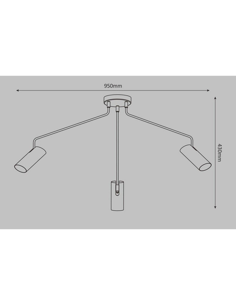 Lampy wiszące - Light Prestige Futuro 3 wisząca czarna GU10 czarny LP-17001/3C BK - product kolory-swiatla.pl 3