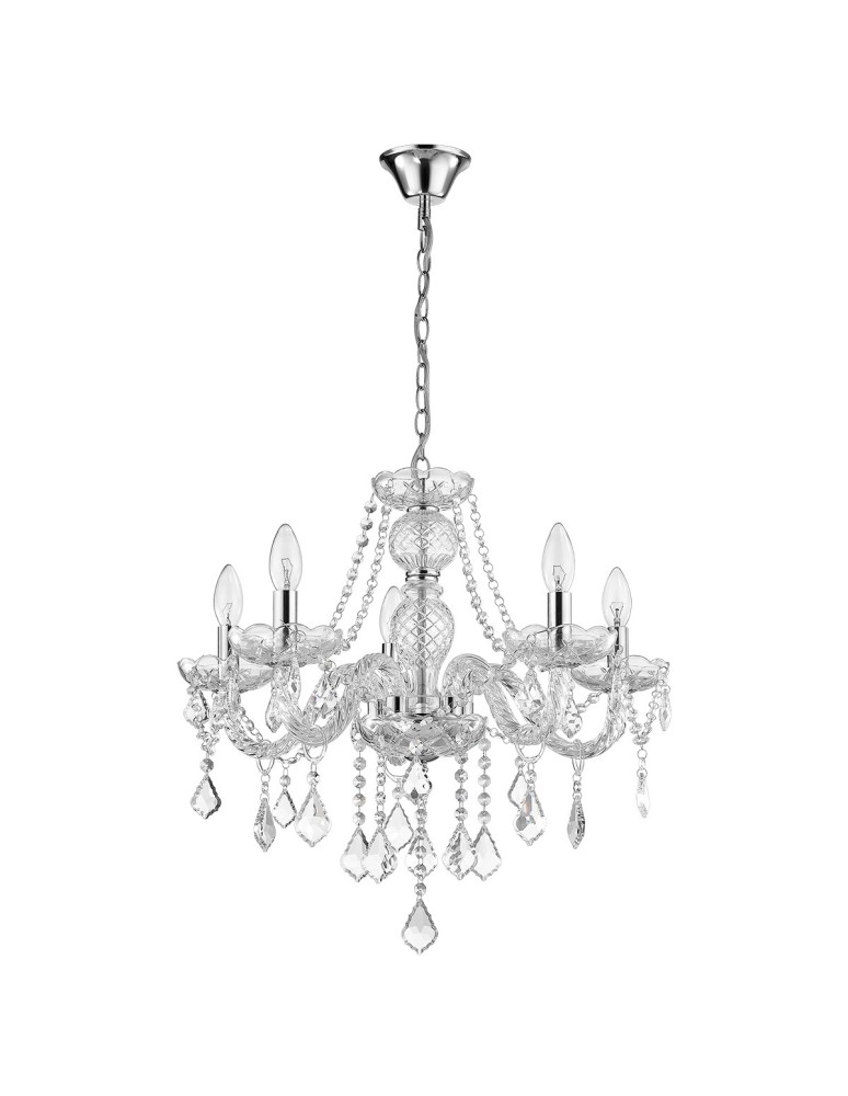 Light Prestige Cristallo 5 wisząca E14 transparentny LP-2940/5P Light Prestige Cristallo 5 wisząca E14 transparentny LP-2940/5P