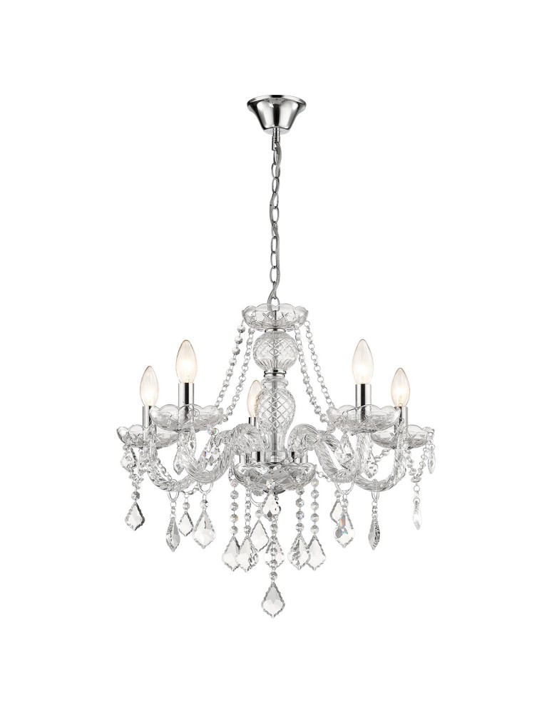 Light Prestige Cristallo 5 wisząca E14 transparentny LP-2940/5P Light Prestige Cristallo 5 wisząca E14 transparentny LP-2940/5P