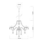 Light Prestige Cristallo 5 wisząca E14 transparentny LP-2940/5P Light Prestige Cristallo 5 wisząca E14 transparentny LP-2940/5P