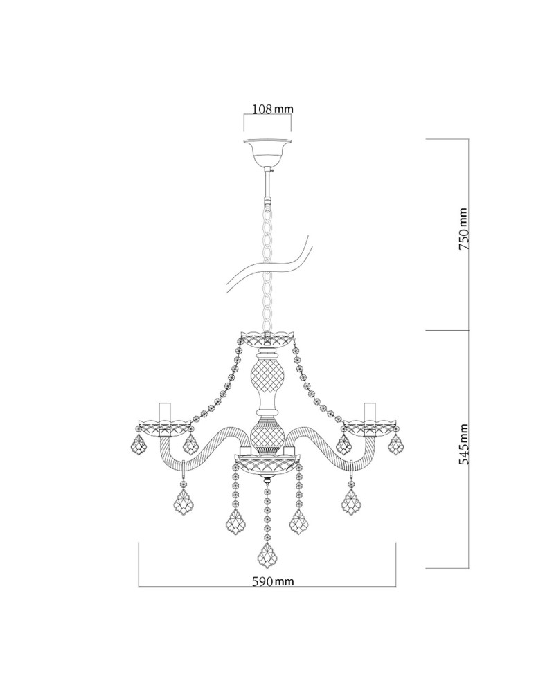 Light Prestige Cristallo 5 wisząca E14 transparentny LP-2940/5P Light Prestige Cristallo 5 wisząca E14 transparentny LP-2940/5P