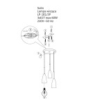 Light Prestige Solin 3 wisząca czarna E27 czarny LP-181/3P BK Light Prestige Solin 3 wisząca czarna E27 czarny LP-181/3P BK