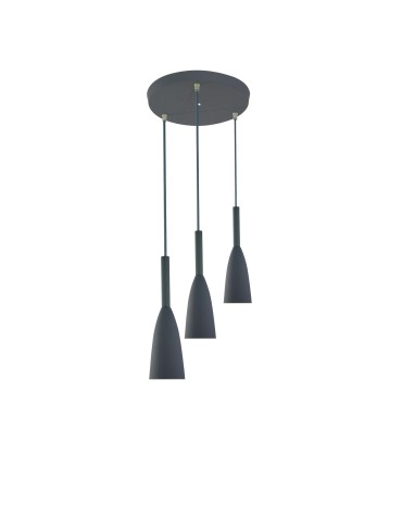 Light Prestige Solin 3 wisząca szara E27 szary LP-181/3P GR
