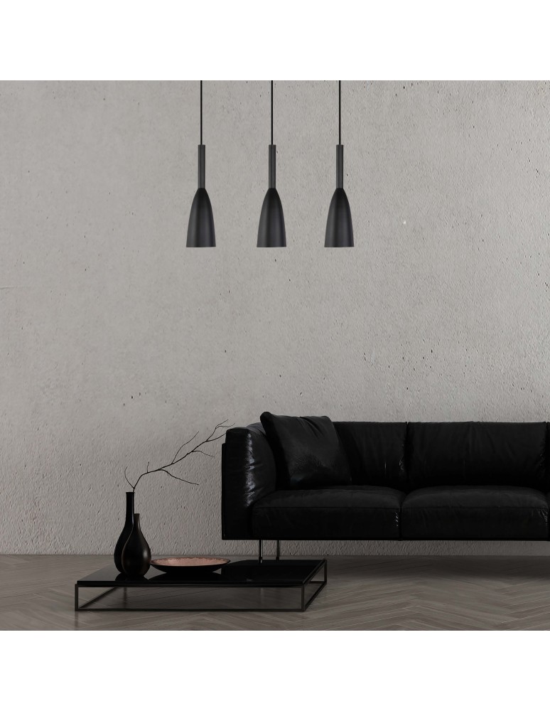 Light Prestige Solin 3 wiszaca linia czarna E27 czarny LP-181/3L BK