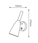 Kinkiety - Light Prestige Solin kinkiet biały E14 biały LP-181/1W WH - product 3