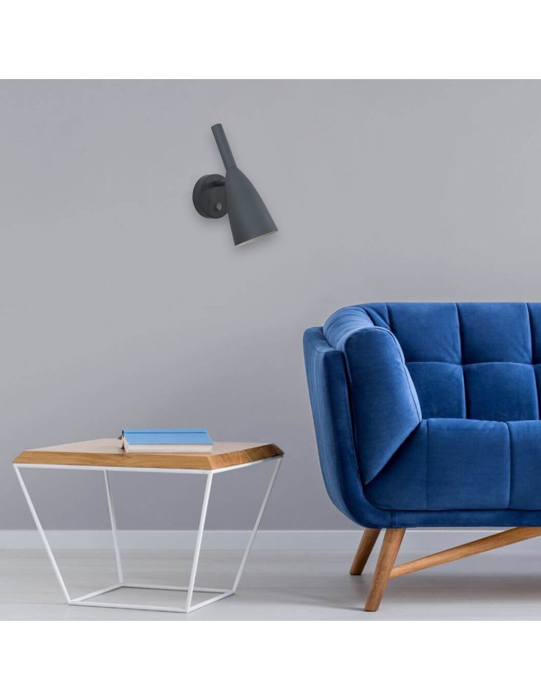 Kinkiety - Light Prestige Solin kinkiet szary E14 szary LP-181/1W GR - product kolory-swiatla.pl 2