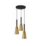 Light Prestige Solin 3 wisząca talerz złota E27 złoty/czarny LP-181/3P GD Light Prestige Solin 3 wisząca talerz złota E27 złoty/czarny LP-181/3P GD