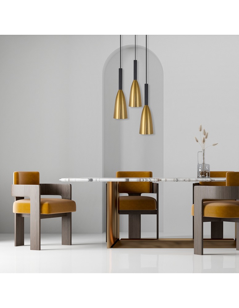 Light Prestige Solin 3 wisząca talerz złota E27 złoty/czarny LP-181/3P GD Light Prestige Solin 3 wisząca talerz złota E27 złoty/czarny LP-181/3P GD