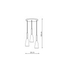 Light Prestige Solin 3 wisząca talerz złota E27 złoty/czarny LP-181/3P GD Light Prestige Solin 3 wisząca talerz złota E27 złoty/czarny LP-181/3P GD