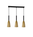 Lampy wiszące na listwie - Light Prestige Solin 3 wisząca linia złota E27 złoty/czarny LP-181/3L GD - product 1