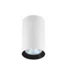 Oprawy sufitowe na wymienne źródło światła - Light Prestige Manacor oczko białe z czarnym ringiem 9 cm GU10 biały LP-232/1D - 90 WH/BK - product 1