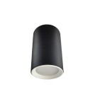 Oprawy sufitowe na wymienne źródło światła - Light Prestige Manacor oczko czarne z białym ringiem 9 cm GU10 czarny LP-232/1D - 90 BK/WH - product 1