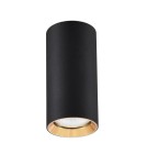 Oprawy sufitowe na wymienne źródło światła - Light Prestige Manacor oczko czarne  ze złotym ringiem 17 cm GU10 czarny LP-232/1D - 170 BK/GD - product 1