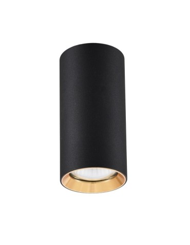 Light Prestige Manacor oczko czarne  ze złotym ringiem 17 cm GU10 czarny LP-232/1D - 170 BK/GD