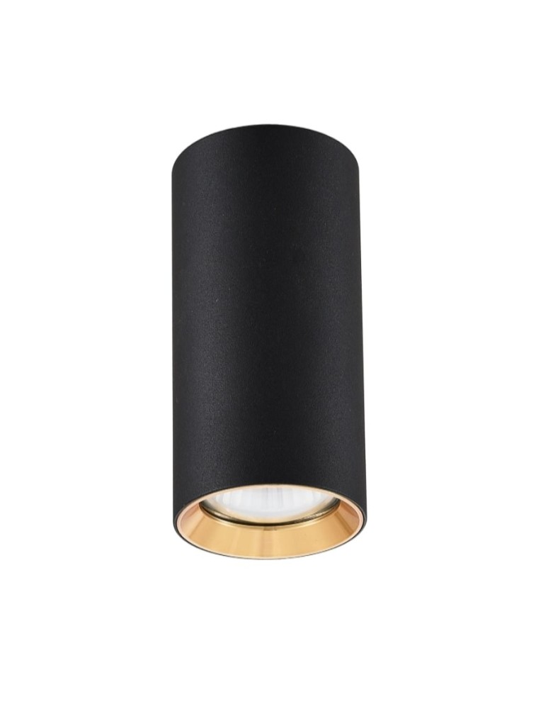 Light Prestige Manacor oczko czarne  ze złotym ringiem 17 cm GU10 czarny LP-232/1D - 170 BK/GD