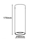 Oprawy sufitowe na wymienne źródło światła - Light Prestige Manacor oczko czarne  ze złotym ringiem 17 cm GU10 czarny LP-232/1D - 170 BK/GD - product 2