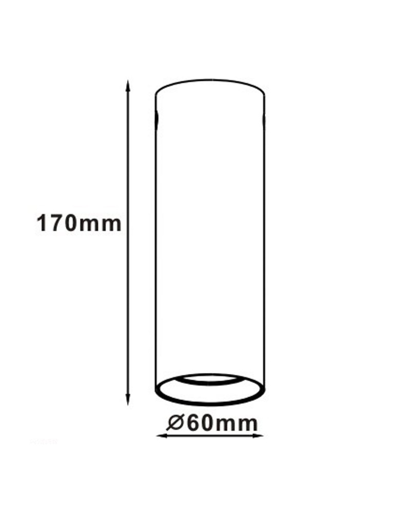 Oprawy sufitowe na wymienne źródło światła - Light Prestige Manacor oczko czarne  ze złotym ringiem 17 cm GU10 czarny LP-232/1D - 170 BK/GD - product kolory-swiatla.pl 2
