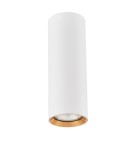 Oprawy sufitowe na wymienne źródło światła - Light Prestige Manacor oczko białe  ze złotym ringiem 17 cm GU10 biały LP-232/1D - 170 WH/GD - product 1